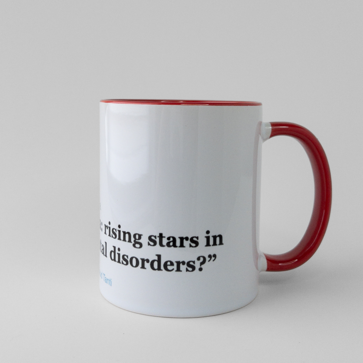 Classic Citation Mug (red) featuring your published paper’s title, authors, and journal logo. Ideal for researchers and PhDs celebrating academic achievements. Wrap around.