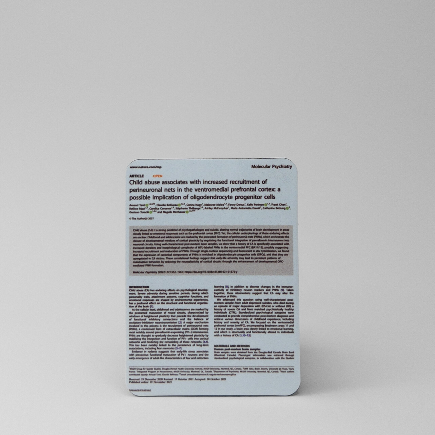 custom magnet with publication on it