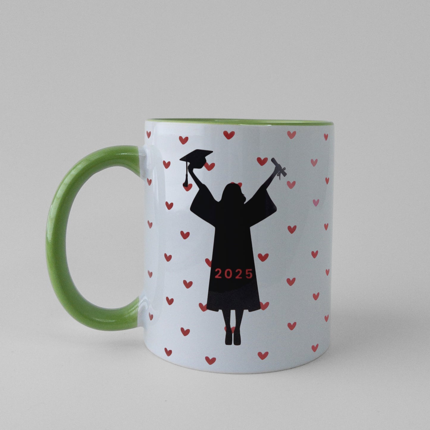 Custom graduation gift light green mug