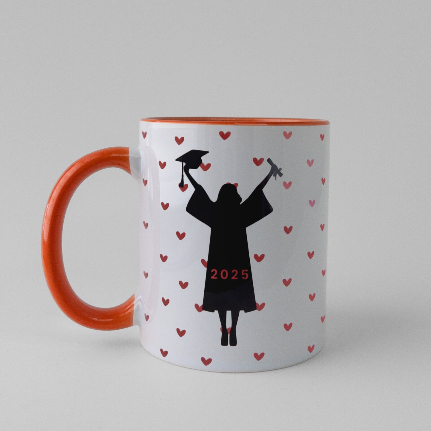 Custom graduation gift orange mug