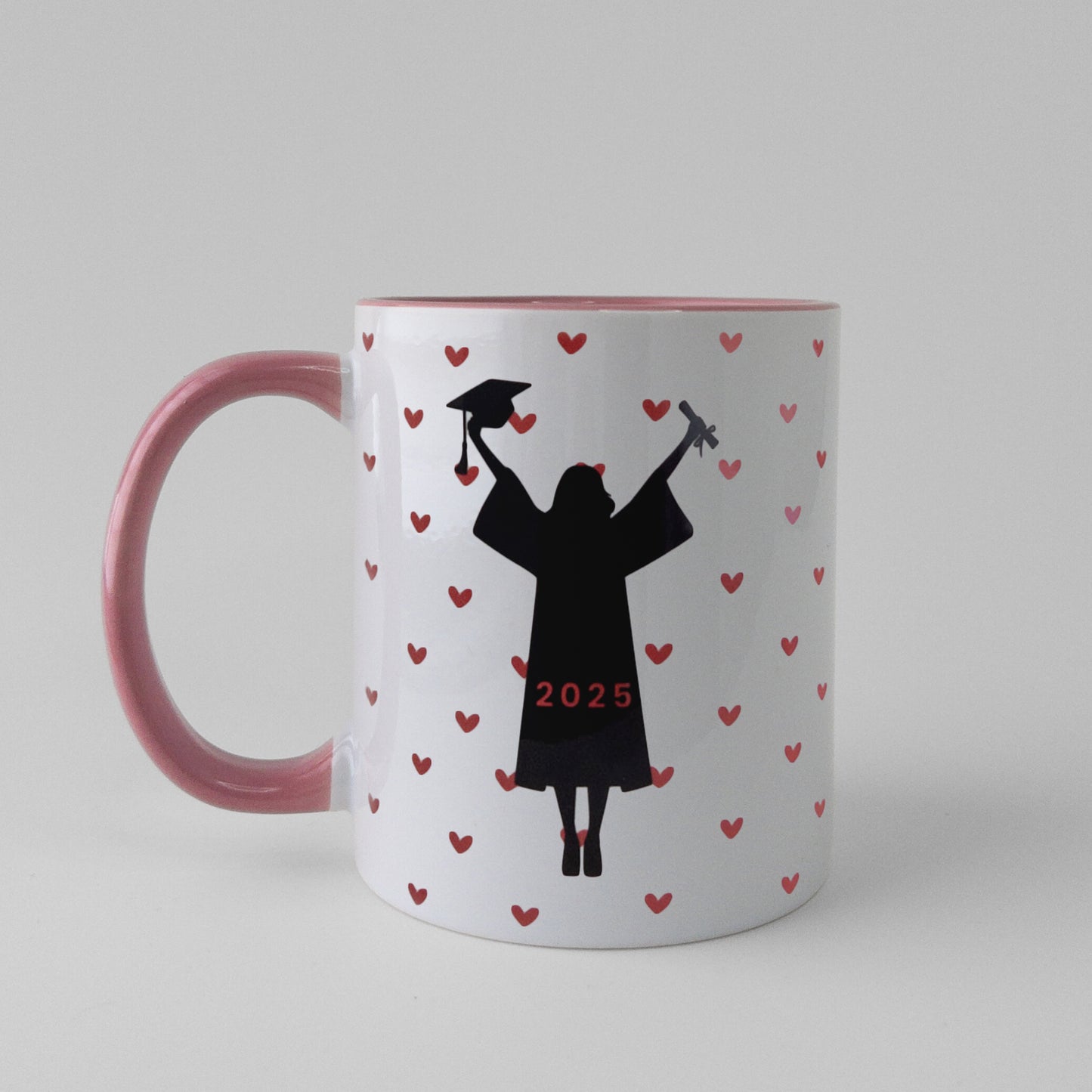 Custom graduation gift pink mug