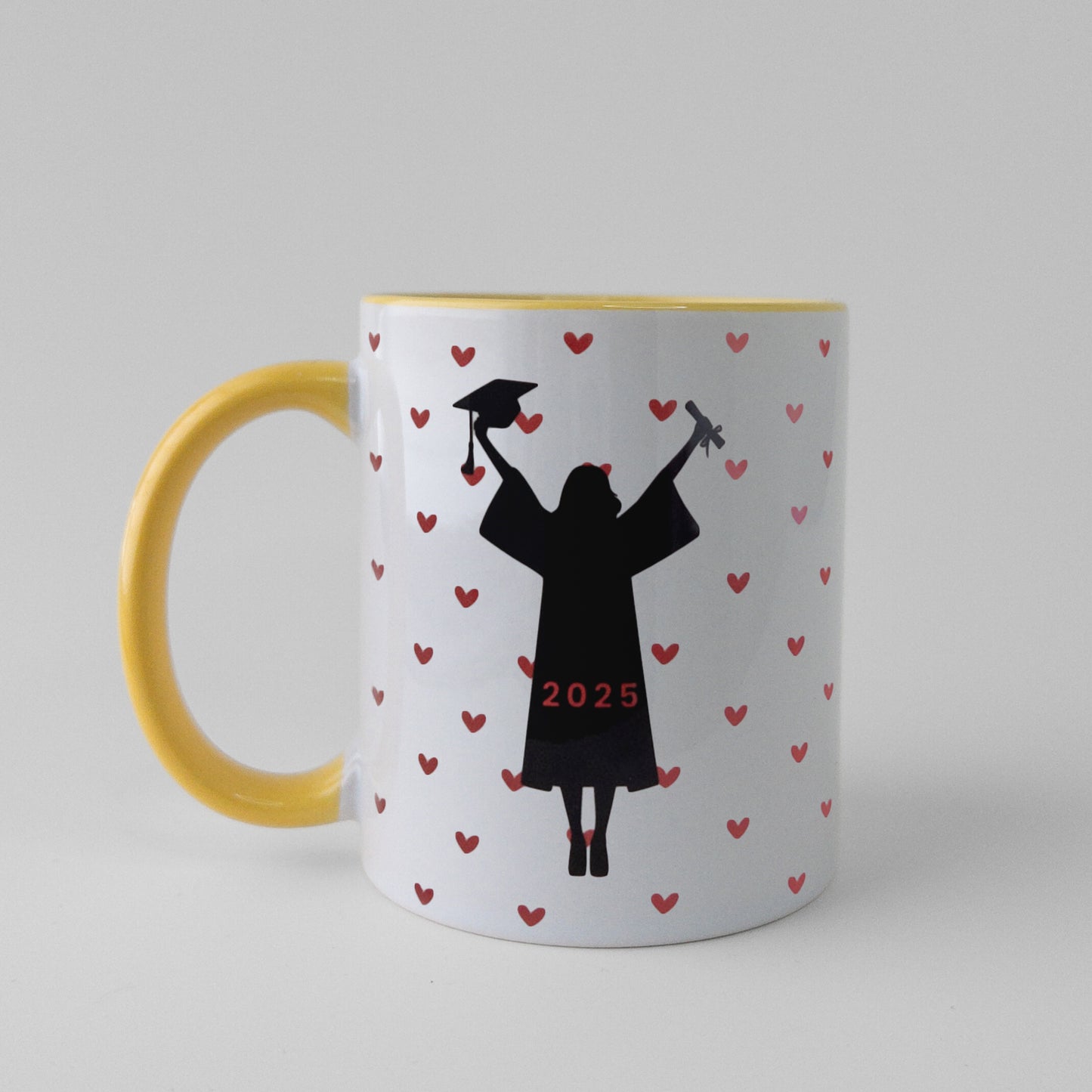 Custom graduation gift yellow mug