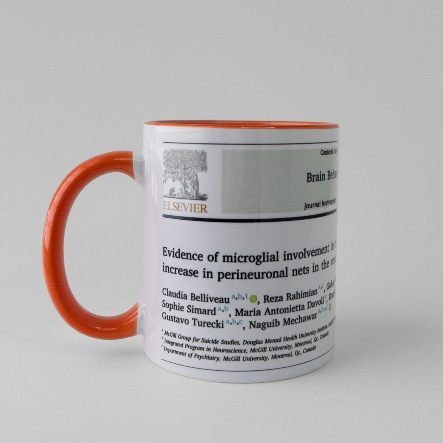 Celebrate your publication with a manuscript mug in orange