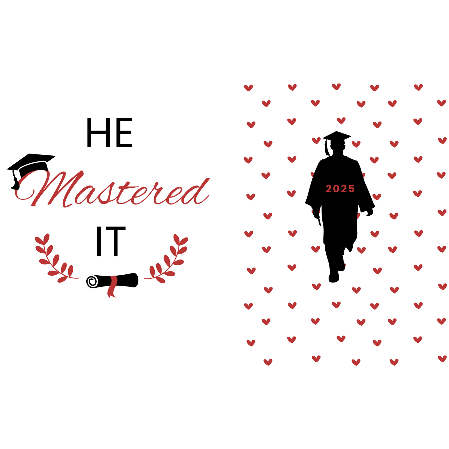 digital example of customized mug for male graduate of master's