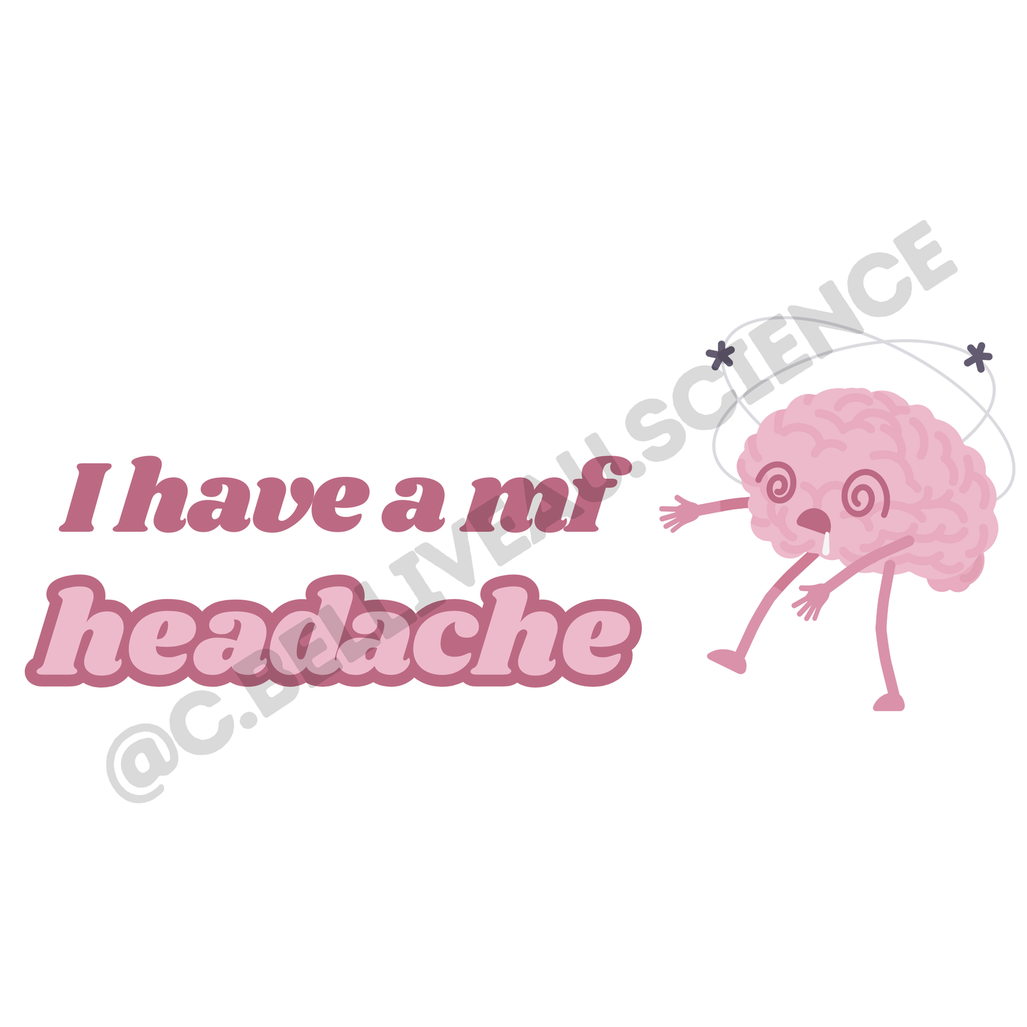 I have a mf headache vinyl sticker. Waterproof design for researchers and grad students celebrating academic milestones.
