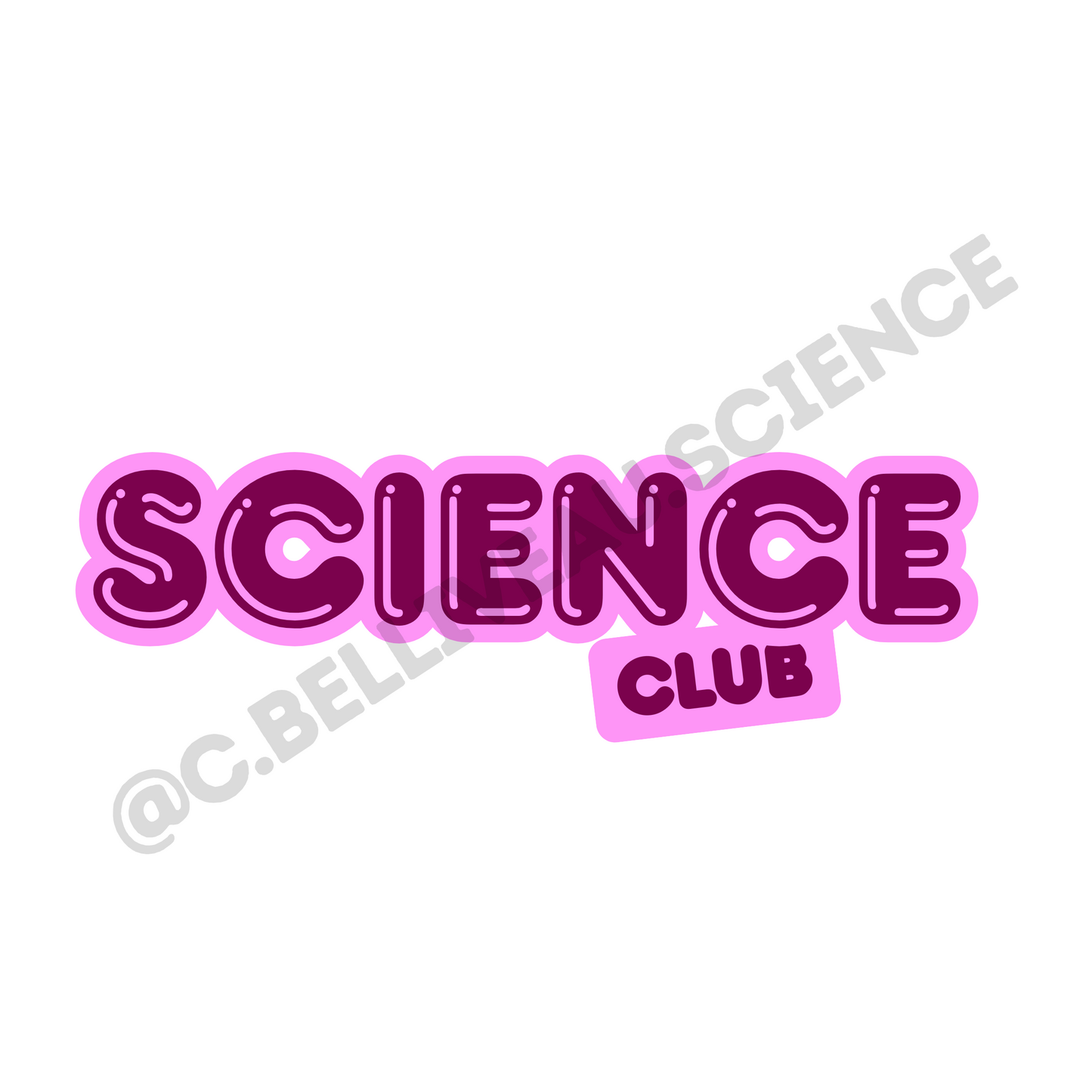 digital file for science club vinyl sticker