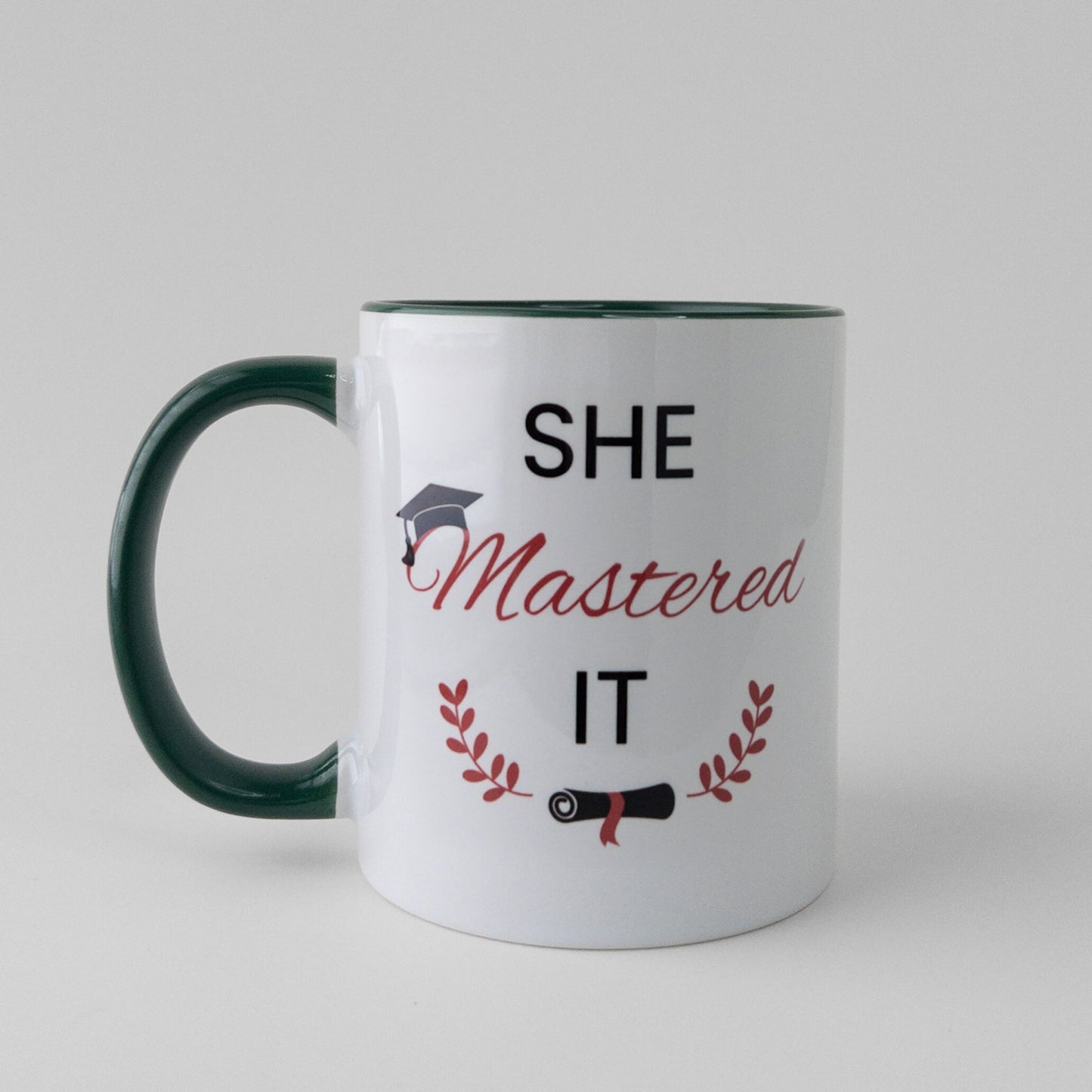 Customize your own master's graduation gift dark green