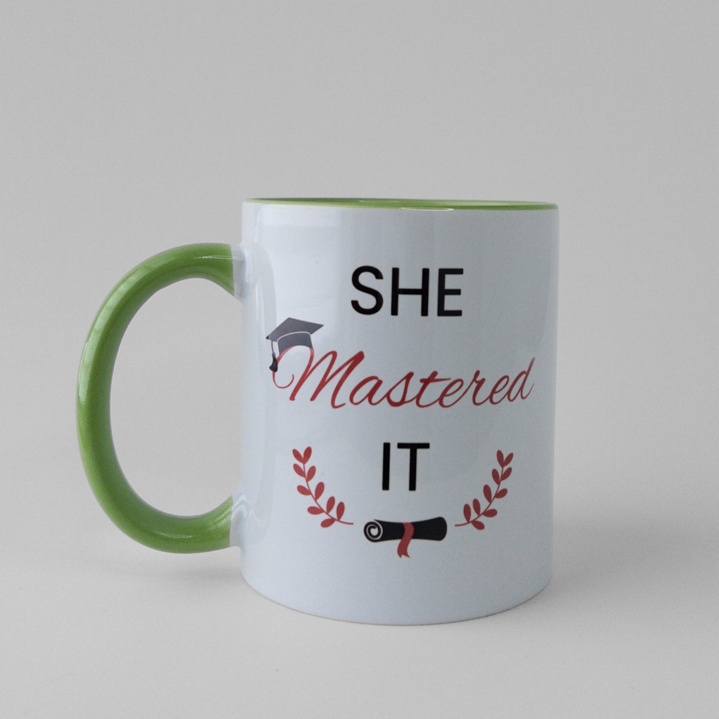 Customize your own master's graduation gift light green