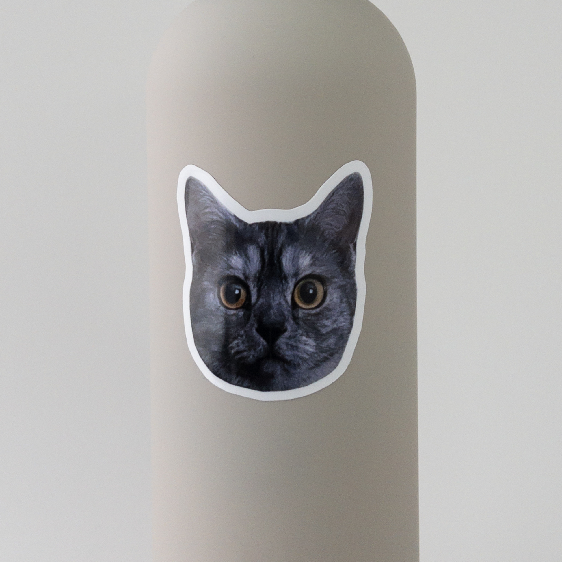 Personalized vinyl sticker of cat