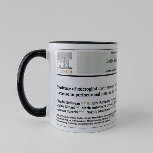 Celebrate your publication with a manuscript mug in black