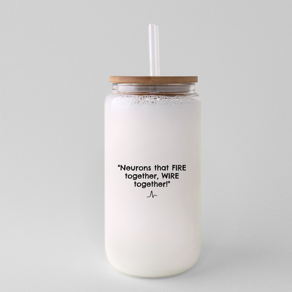 Fire Together Glass Can - The Neuron Family - 18 oz