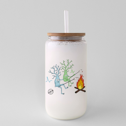 Fire Together Glass Can - The Neuron Family - 18 oz