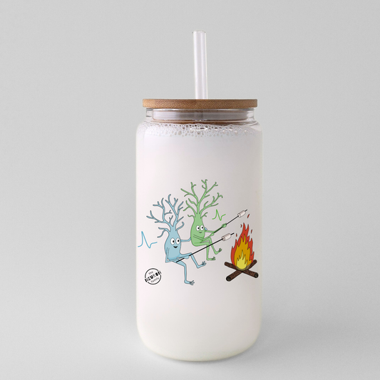Fire Together Glass Can - The Neuron Family - 18 oz